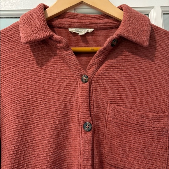 Madewell Textural Knit Shirt-Jacket Button Down size Small - Picture 5 of 8